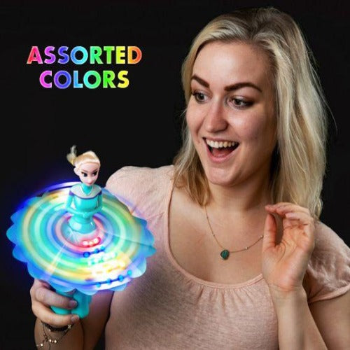 LED Light up Ice Princess Spinner (1pcs per pack) - Glow-Paradise