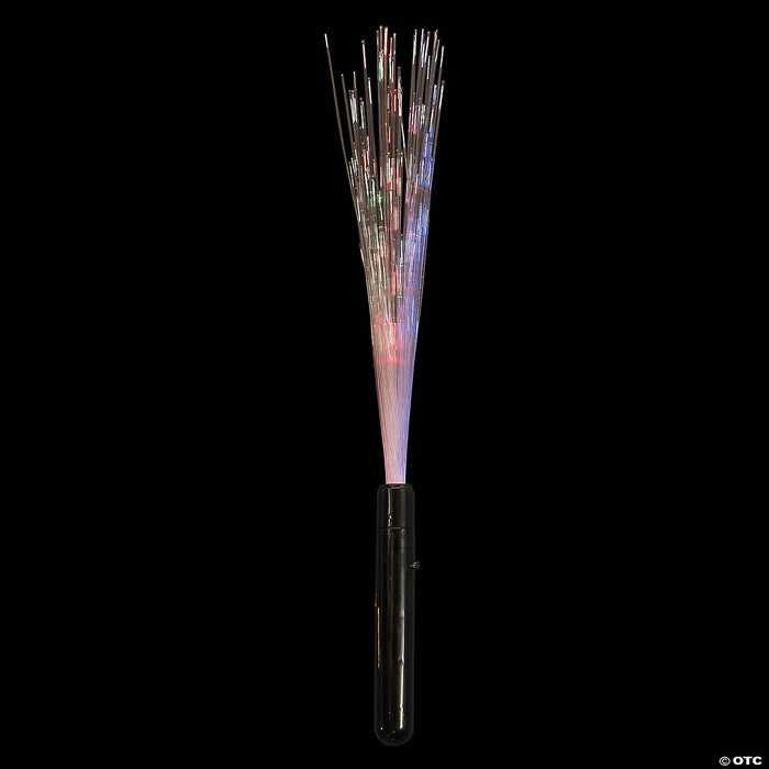 LED Light Up Fiber Optic Multi Color Wand with Black Handle - Glow-Paradise