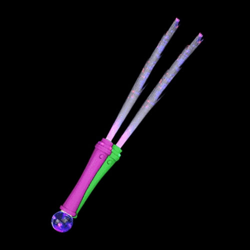 LED Strobing Fiber Optic Wand - Assorted - Glow-Paradise