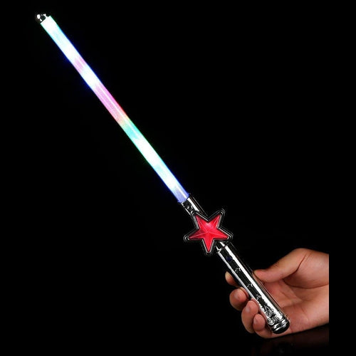 LED Light Up 15 Inch Star Wand - Multi Color - Glow-Paradise
