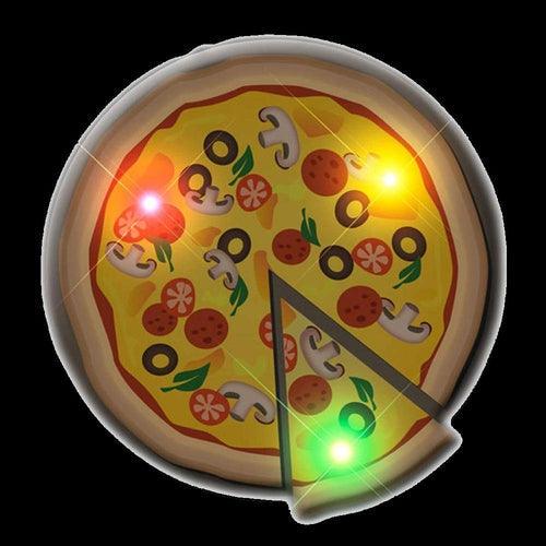 Pizza Flashing Body Light Lapel Pin Party Favors (1 Per Pack) - Glow-Paradise