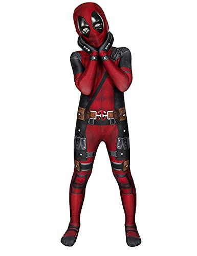 ugoccam Superhero Kids Bodysuit 3D Style Halloween Cosplay Costumes (Kids-XL(Height:55-60Inch), Red/Black) - Glow-Paradise