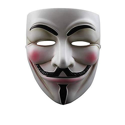NEVLANTII V for Vendetta Guy Fawkes Mask Quality Anonymous Mask Halloween Costume Hackers Mask Cosplay Party Mask One Size - Glow-Paradise