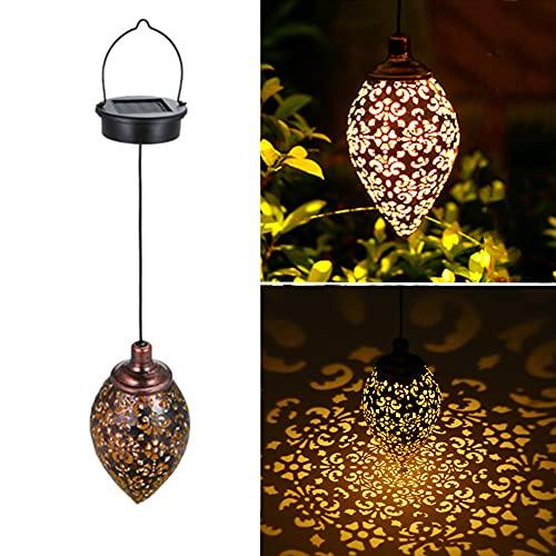 Hanging Solar Lanterns, Garden Solar Lights Outdoor, Waterproof Metal Solar Powered LED Lanterns Decorative for Pathway Patio Yard Walkway - Glow-Paradise