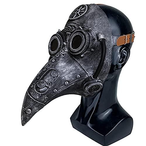 Stegosaurus Plague Doctor Bird Mask Long Nose Beak Cosplay Steampunk Halloween Costume Props Latex Material - Glow-Paradise