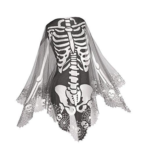 Heritage Lace Skeleton Poncho ,Pewter , 60 by 60-Inch - Glow-Paradise