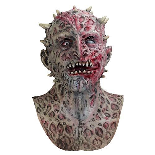 Molezu Halloween Horror mask zombie mask,monster mask fangs blame mask fangs blame a prop adult party Cosplay - Glow-Paradise