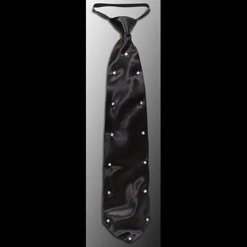 LED Light Up Black Necktie (1 Per Pack) - Glow-Paradise
