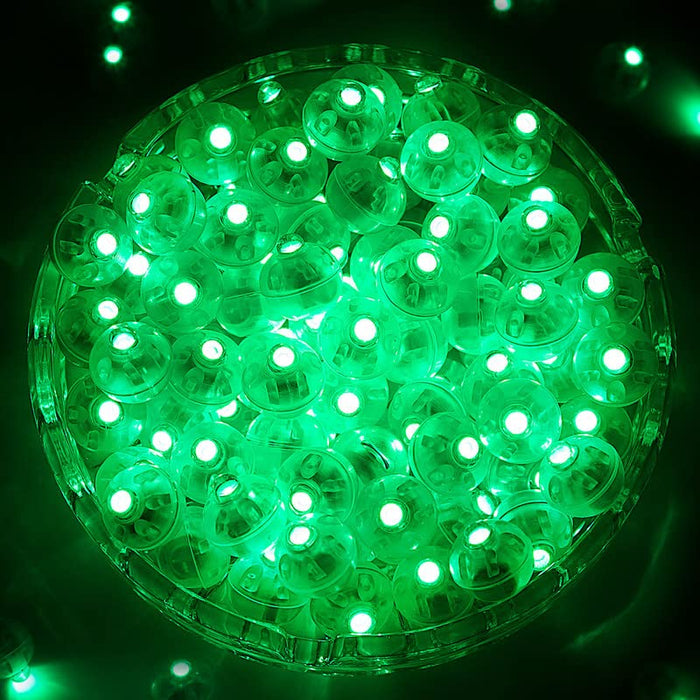 100PCs Mini Led Lights, Led Balloons Light up Balloons for Party Decorations Neon Party Lights for Paper Lantern Easter Eggs Birthday Party Wedding Halloween Christmas Decoration - Green - Glow-Paradise