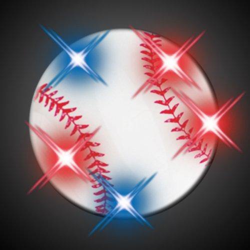 Baseball Flashing Body Light Lapel Pins (1 Per Pack) - Glow-Paradise
