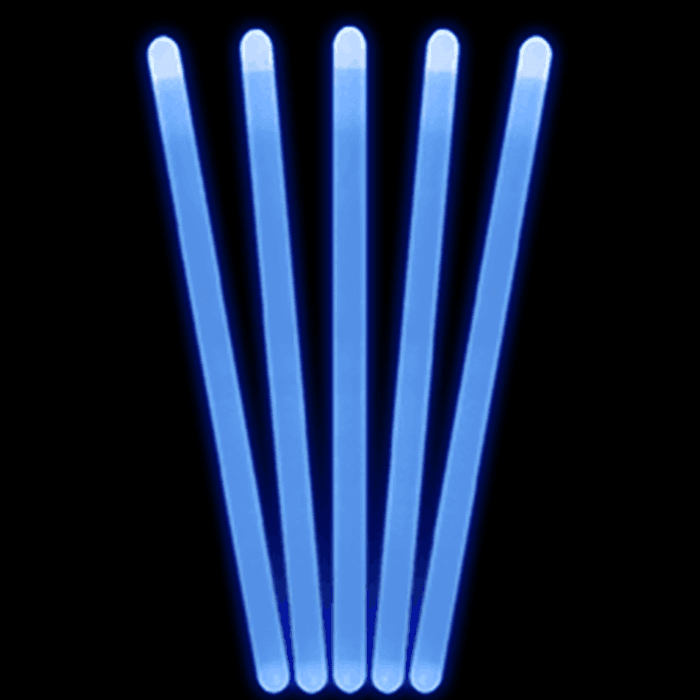 12 Inch Premium Jumbo Glow Sticks (Blue Color, 10 Count Per Pack) - Glow-Paradise