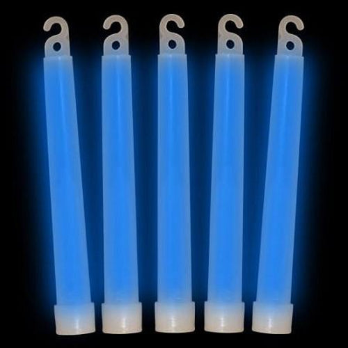 6 Inch Ultra-Bright Emergency 12 Hours Industrial Grade Glow Sticks (Blue Color, 12 Count Per Pack) - Glow-Paradise