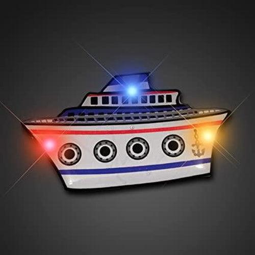 LED Cruise Ship Flashing Body Light Lapel Pins (1 Per Pack) - Glow-Paradise