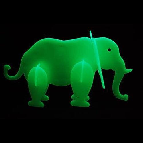 Glow in the Dark 3D Safari Animal - Elephant (2 Pieces Per Pack) - Glow-Paradise