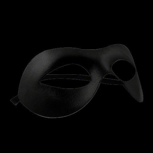 Classic Matte Black Mask Unlit With Elastic Band (1 Mask Per Pack) - Glow-Paradise