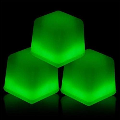 Glow In The Dark Ice Cubes (Green Color, 24 Cubes Per Pack) - Glow-Paradise