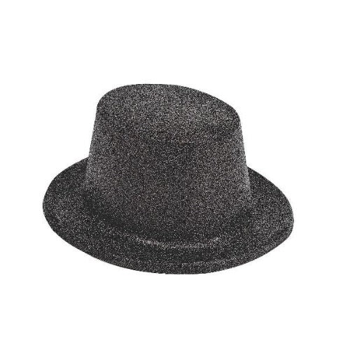 Adult’s Glitter Top Hats (12 Hats Per Pack) - Glow-Paradise