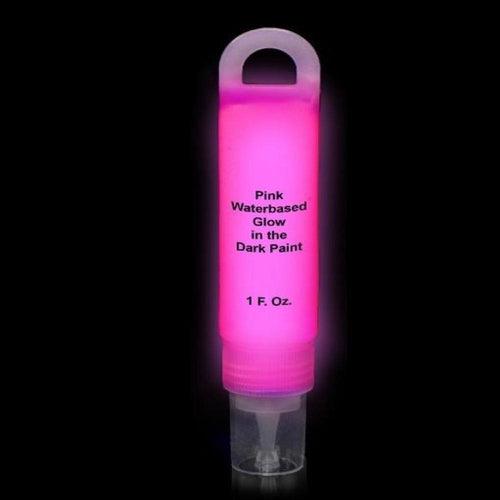 Glominex Glow Paint 1 oz Tube (Pink Color, 1 Tube Per Pack) - Glow-Paradise