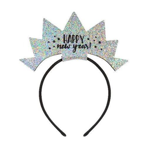 New Year’s Eve Sparkle Crown Headband (6 Headbands Per Pack) - Glow-Paradise