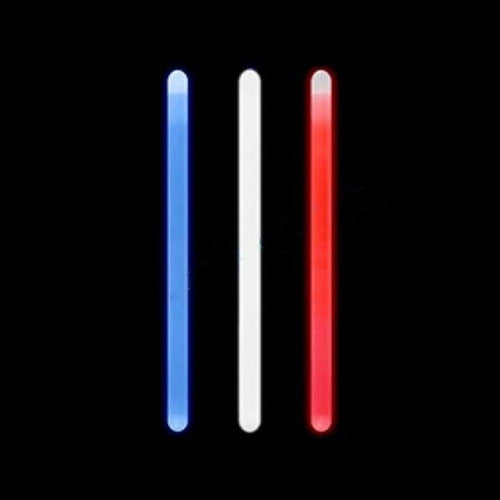 12 Inch Jumbo Glow Sticks - Patriotic Colors - Red White Blue (30 Counts Per Pack) - Glow-Paradise