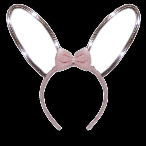 LED Light Up Starlight Easter Bunny Ears Bendable Headband (1 Quantity Per Pack) - Glow-Paradise