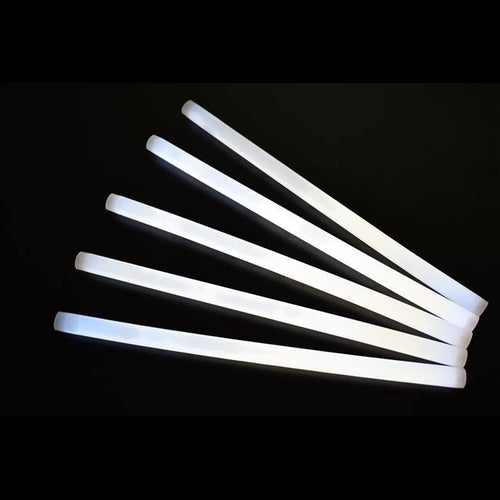 12 Inch Premium Jumbo Glow Sticks (White Color, 10 Count Per Pack) - Glow-Paradise