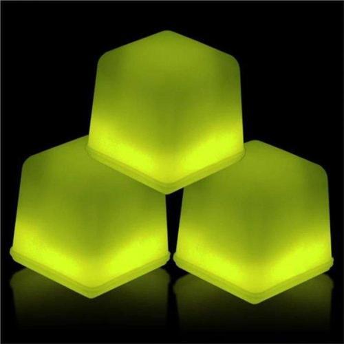 Glow In The Dark Ice Cubes (Yellow Color, 24 Cubes Per Pack) - Glow-Paradise
