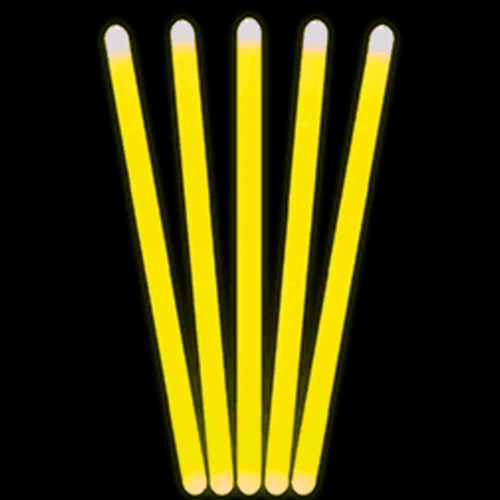 12 Inch Premium Jumbo Glow Sticks (Yellow Color, 10 Count Per Pack) - Glow-Paradise