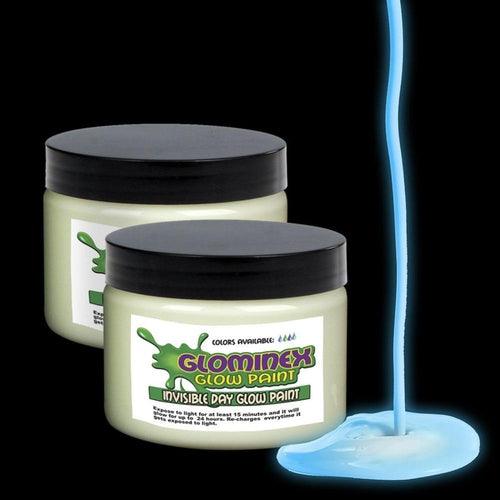 Glominex Glow Paint 2 oz Jar - Invisible Day (Blue Color, 1 Jar Per Pack) - Glow-Paradise