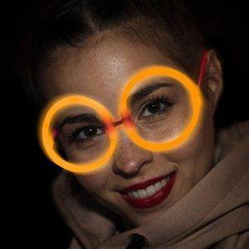 Round Glow Eyeglasses (Orange Color, 50 Count Per Pack) - Glow-Paradise