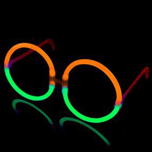 Glow Eyeglasses - Round - Bi Orange/Green (50 Eye Glassess Per Pack) - Glow-Paradise
