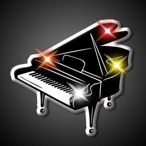 LED Piano Flashing Body Light Lapel Pins (1 Per Pack) - Glow-Paradise