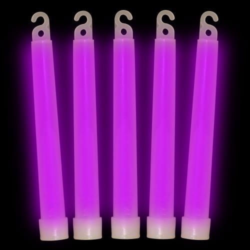 6 Inch Ultra-Bright Emergency 12 Hours Industrial Grade Glow Sticks (Purple Color, 12 Count Per Pack) - Glow-Paradise
