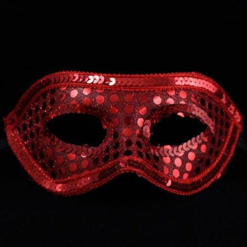 Sequin Face Mask (Red Color, 1 Mask Per Pack) - Glow-Paradise