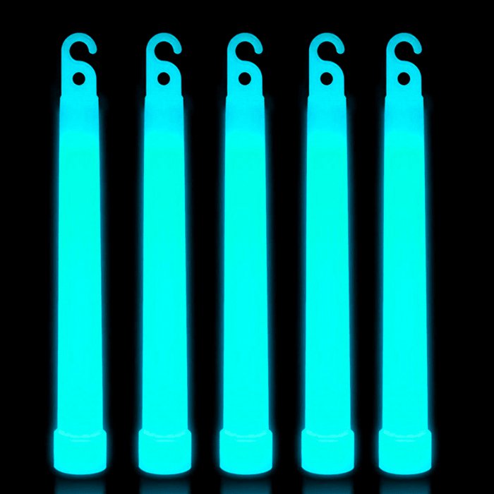 6 Inch Premium Glow Sticks (Aqua Color, 12 Count Per Pack) - Glow-Paradise