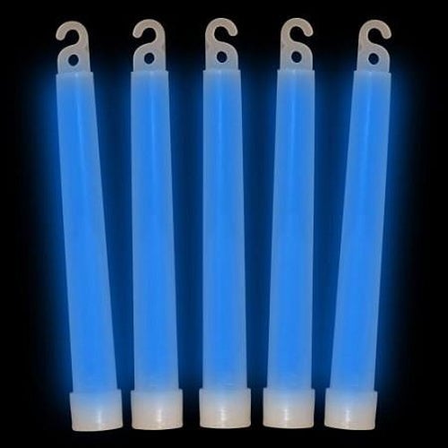 6 Inch Ultra-Bright Emergency 12 Hours Industrial Grade Glow Sticks (Blue Color, 12 Counts Per Pack) - Glow-Paradise