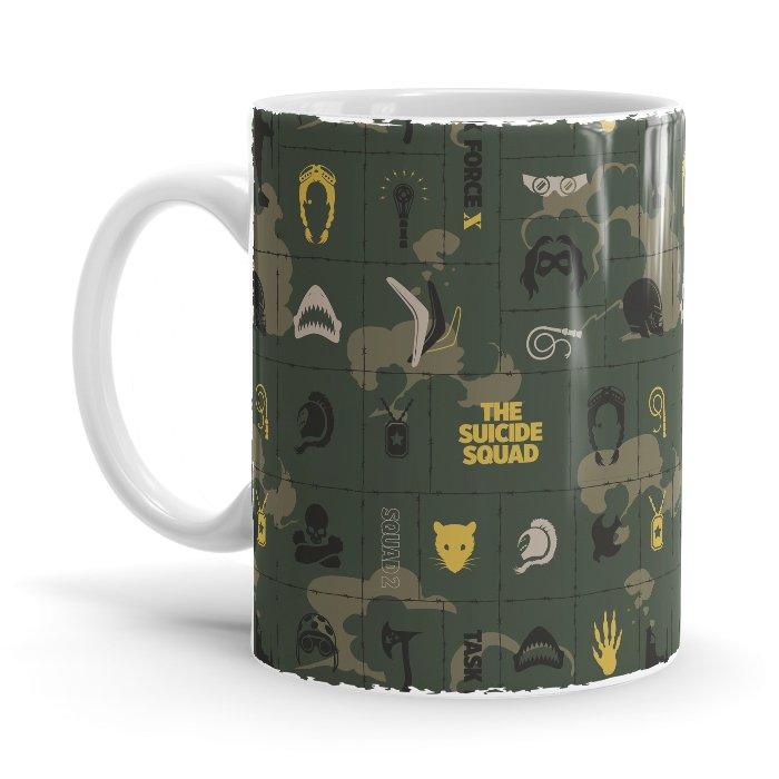Squad Logos - DC Comics Ceramic Home Kitchen Drinking Coffee Milk Mug (350ml/11oz, Made in USA) - Glow-Paradise