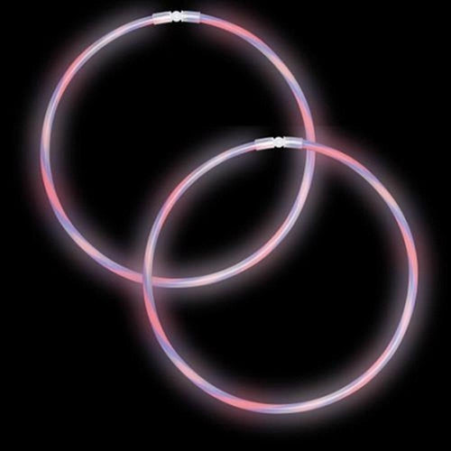 22 Inch Premium Swirl Glow stick Necklace (Red/White/Blue, 50 Count Per Pack) - Glow-Paradise