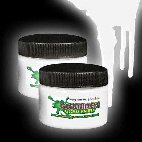 Glominex Glow Paint 2 oz Jar (White Color, 1 Jar Per Pack) - Glow-Paradise