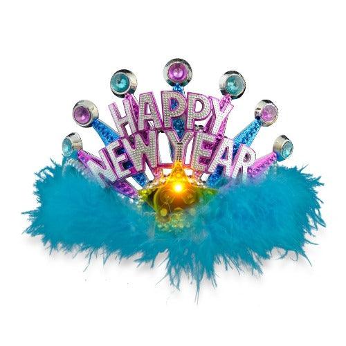 Happy New Year LED Tiara (1 Hat Per Pack) - Glow-Paradise