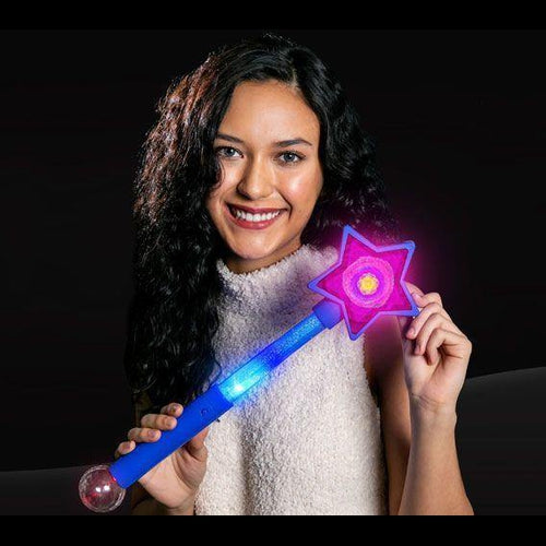 LED Light Up Animated Star Wand (1pcs) - Glow-Paradise