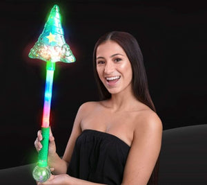 Led Light Up 23 Inch Christmas Tree Wand - Glow-Paradise