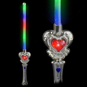 LED Light Up Heart Wand - Glow-Paradise