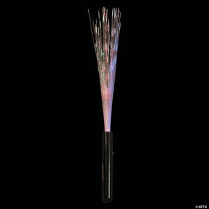 LED Light Up Fiber Optic Multi Color Wand with Black Handle - Glow-Paradise