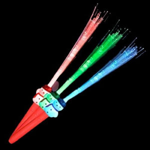LED Light Up Christmas Fiber Optic Wand - Assorted (1 wand per pack) - Glow-Paradise