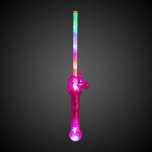 LED Light Up 16 Inch Unicorn Prism Wand - Glow-Paradise