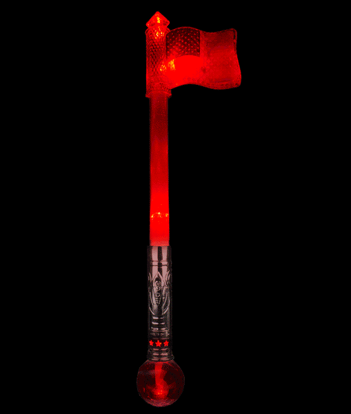 LED Light Up USA Flag Wand - Red White Blue - Glow-Paradise