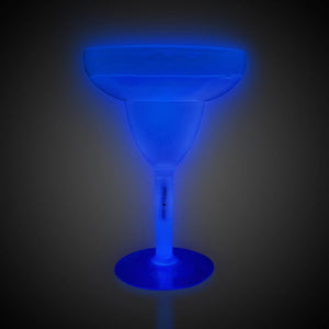 10 Oz Glow In The Dark Margarita Glass (Blue Color, 1 Glass Per Pack) - Glow-Paradise