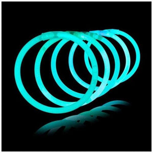 10 Inch Glow Stick Bracelets (Aqua Color, 100 Counts Per Pack) - Glow-Paradise