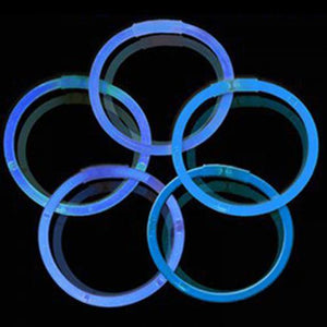 10 Inch Glow Stick Bracelets (Blue Color, 100 Counts Per Pack) - Glow-Paradise